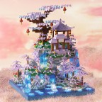 Moon Palace Floral Decoration Miniature Building Blocks
