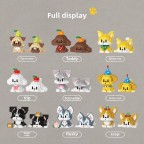 Micro-particle simulation pet dog building blocks
