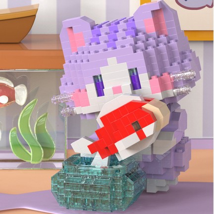 Cute mini-bead DIY building block assembly set