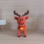Creative bull-shaped building block assembly