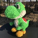 Cartoon dinosaur creative building block assembly