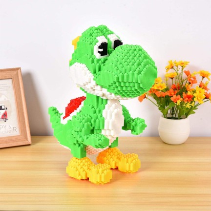 Cartoon dinosaur creative building block assembly
