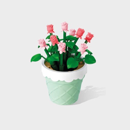 Tulip-shaped creative building blocks