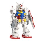 Miniature sci-fi mecha building block assembly