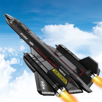 Military fighter jet building blocks