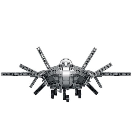 Micro particle fighter jet building blocks