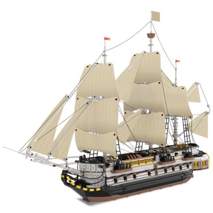 Giant building block model of an Antarctic exploration ship