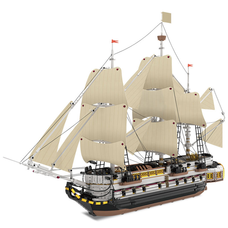 Giant building block model of an Antarctic exploration ship