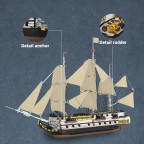 Giant building block model of an Antarctic exploration ship