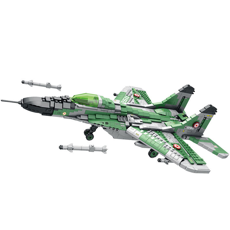 DIY building blocks for military fighter jets