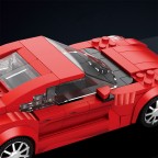 Red Children's Sports Car Technical Building Blocks Set